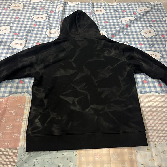 Gallery Dept Black Hooded Zip-Up Sweatshirt With Distressed Detailing - Picture 5 of 5